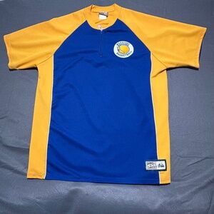 Throwback Golden State Warriors Majestic Warmup Pullover Size XL Rare Hardwood